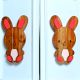 Handcrafted Acacia Wood Bunny Handle Pair